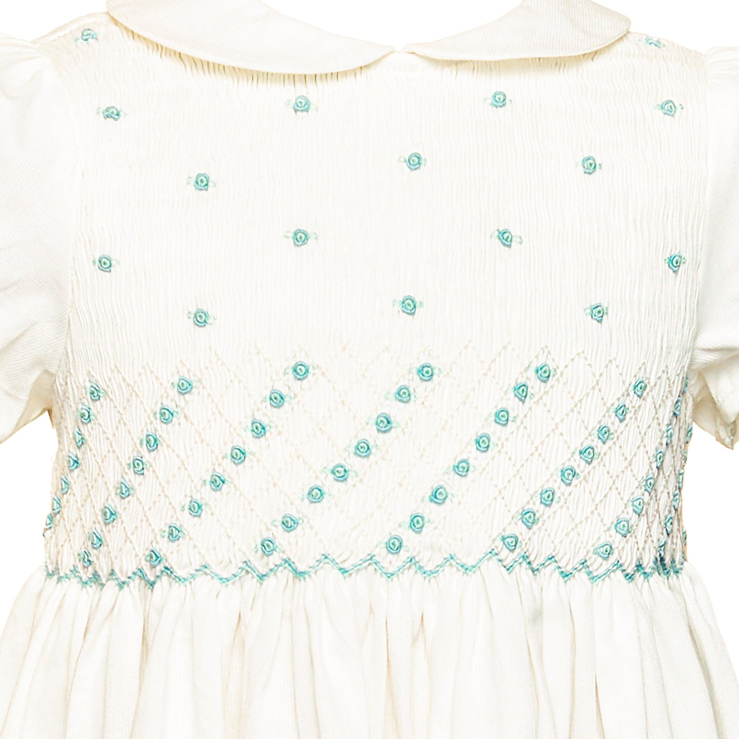 Robe à smocks brodée