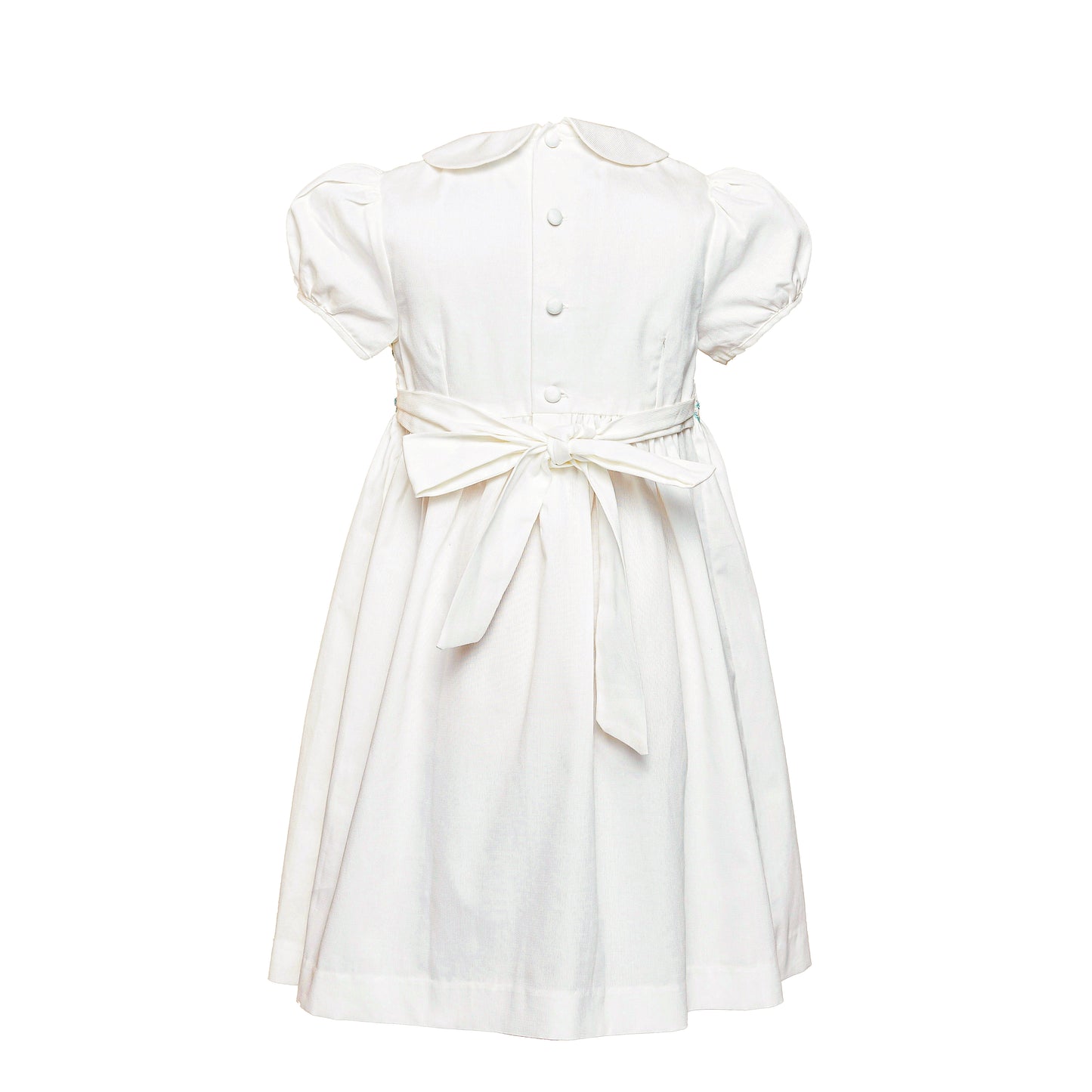 Robe à smocks brodée