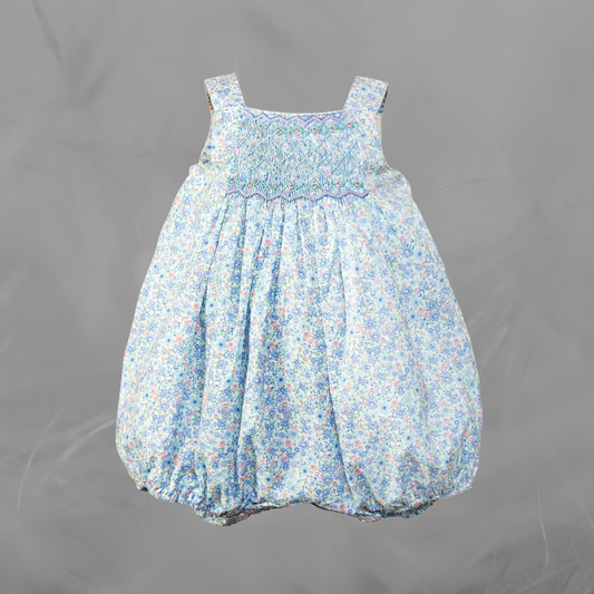 Barboteuse à smocks brodée